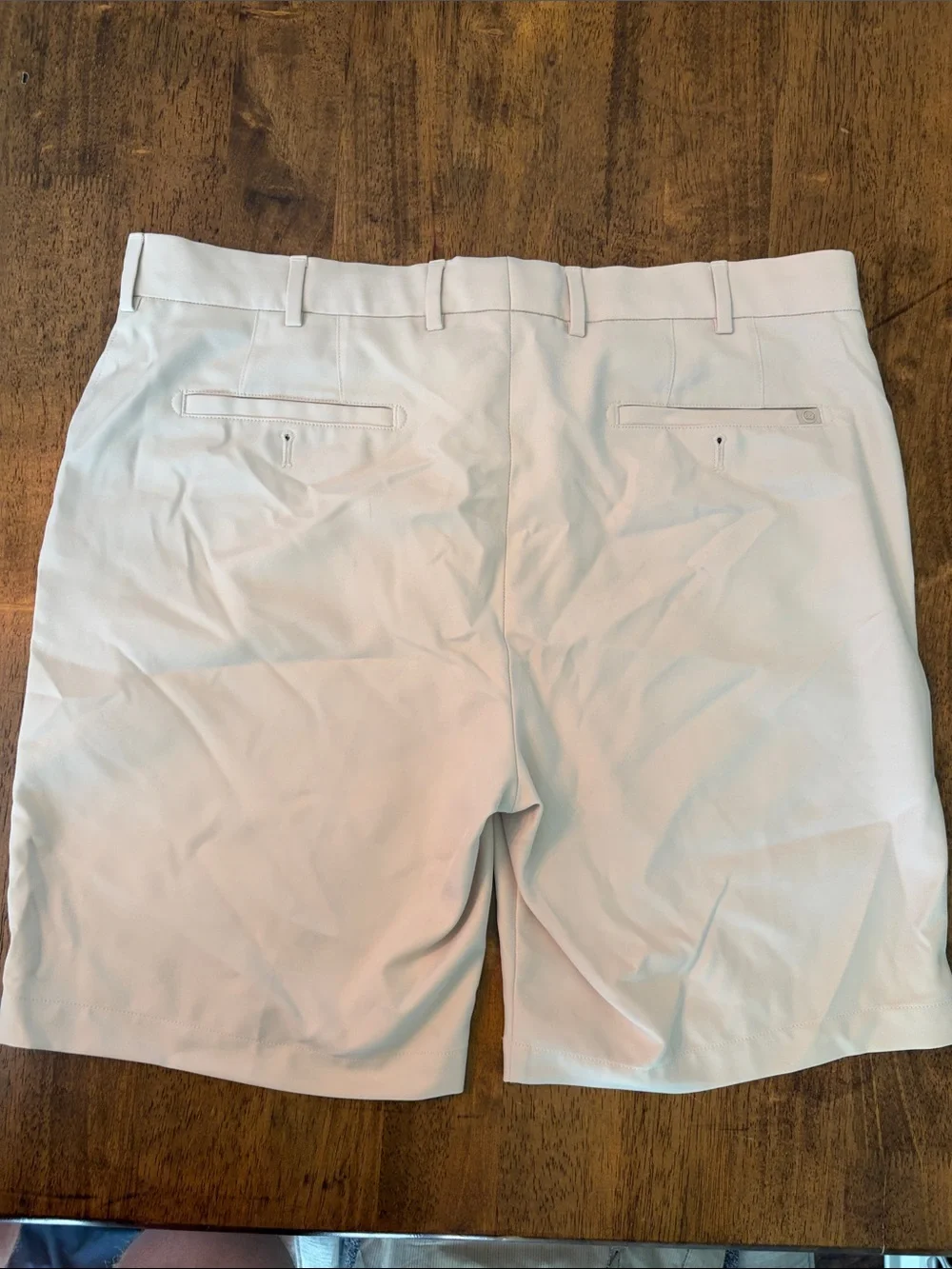Peter Millar Beige Shorts with Light Blue Accents